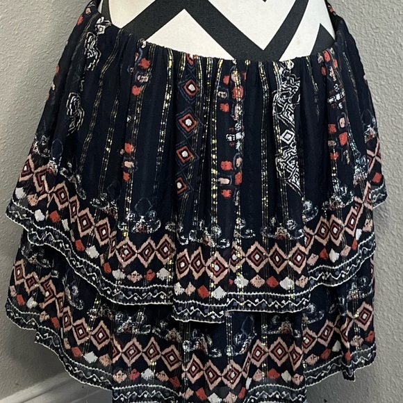 Joie Lyane Boho Convertible Tiered Silk Sz XS Skirt - Picture 4 of 10
